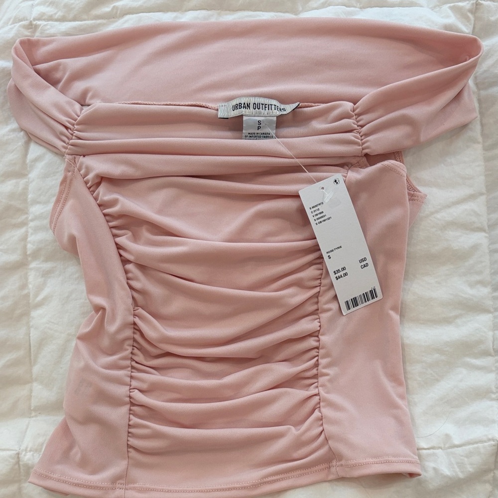 Urban Outfitters Blush Gathered Top